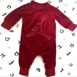 Baby Jordan Newborn Velvet Onesie
